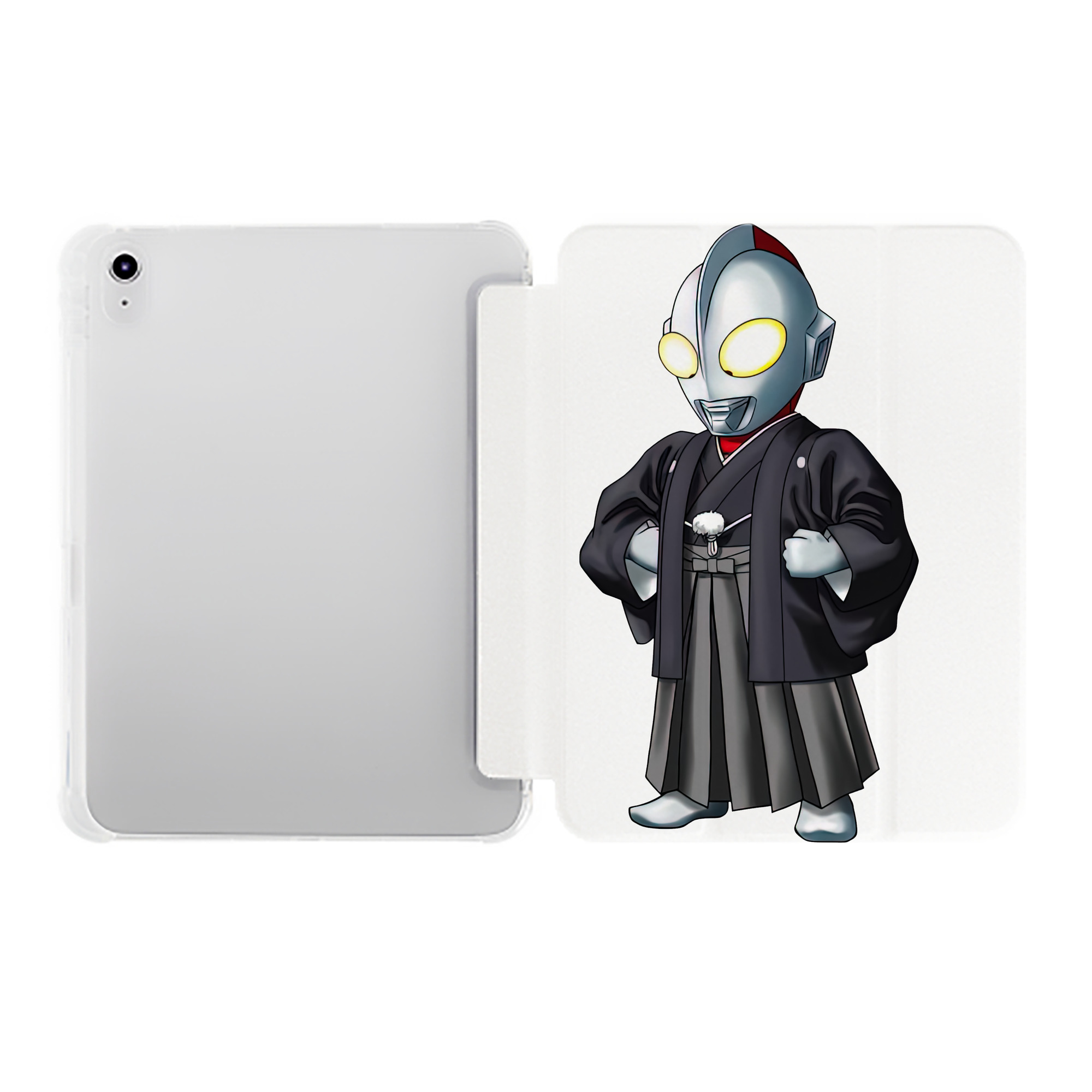 （画像用） ウルトラマン Ultraman IPad ケース ペン収納付き 三つ折りスタンド PUレザー×シリコン 対応機種9.5/10.5/10.9インチ